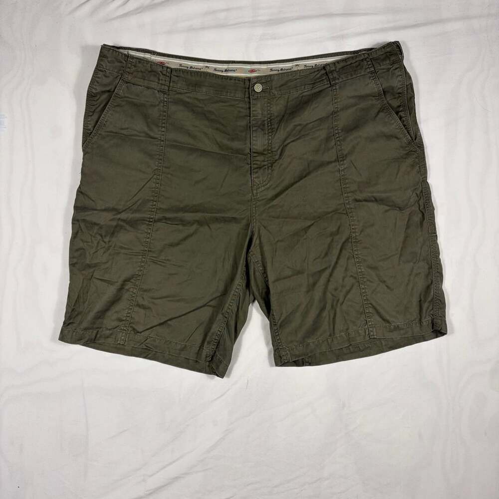 Tommy Bahama Olive Green Lyocell Cotton Blend Cargo Shorts Size 44